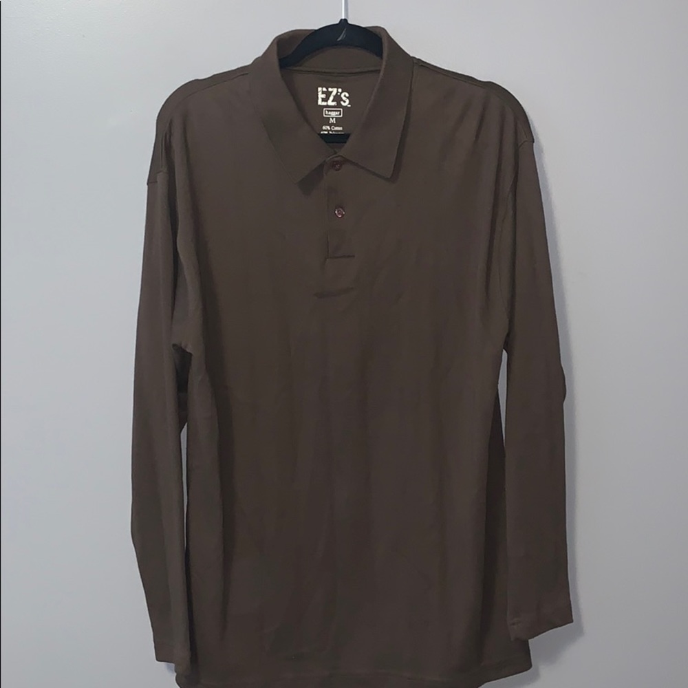 Haggar EZ’s 2 Button Long Sleeve Shirt Size M